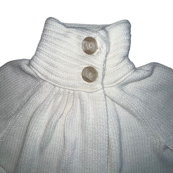 Old Navy Sweater Womens Medium Wrap Ponch Long Sleeve Cottagecore High Neck Cape - Picture 6 of 13